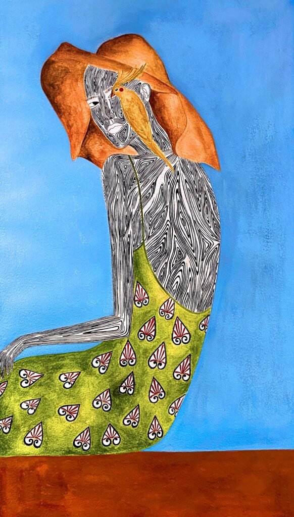 Artwork by artist Love Aritus, exhibited at Domio Gallery.