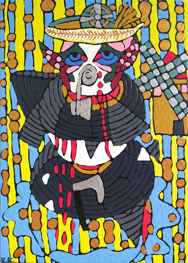 Artwork by artist Nike Kama, exhibited at Domio Gallery.