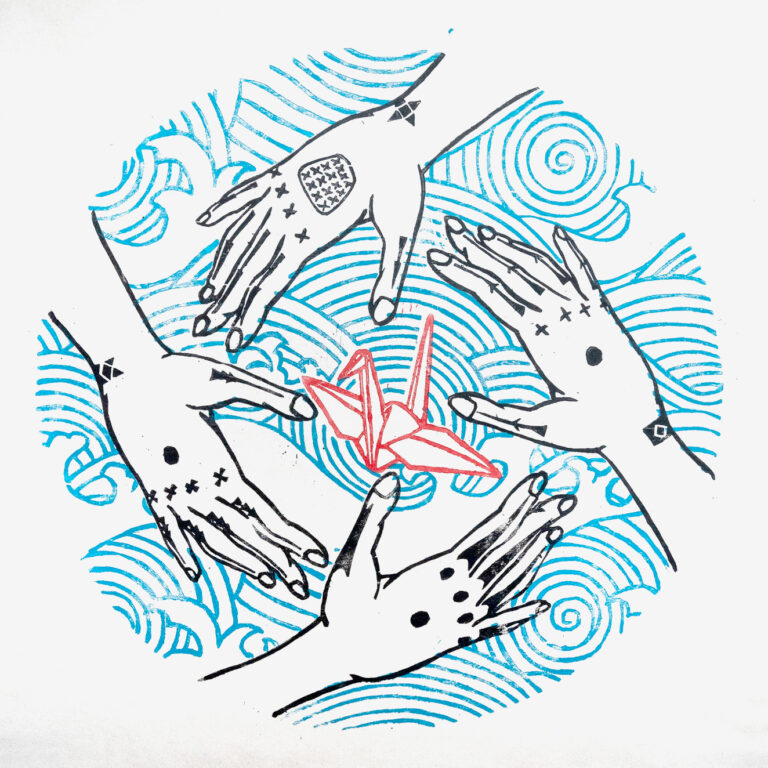 Artwork by artist Langur Kaz, exhibited at Domio Gallery.