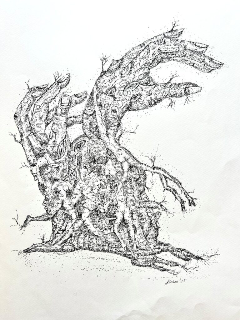 Artwork by artist Hakan Erkam, exhibited at Domio Gallery.