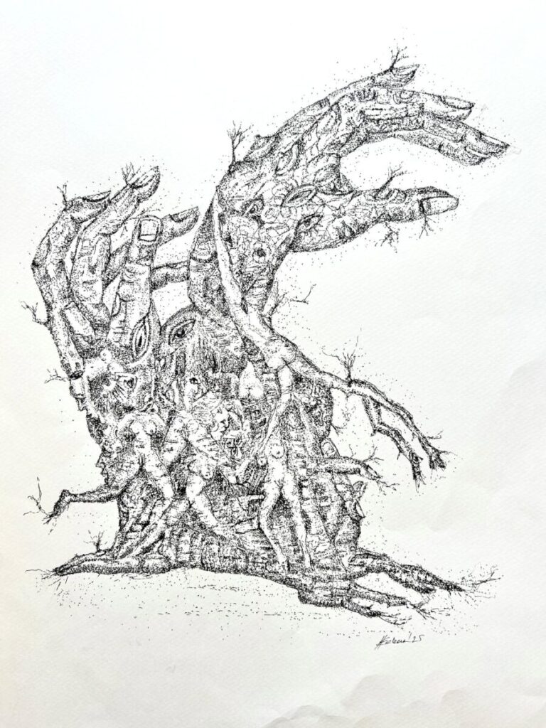 Artwork by artist Hakan Erkam, exhibited at Domio Gallery.