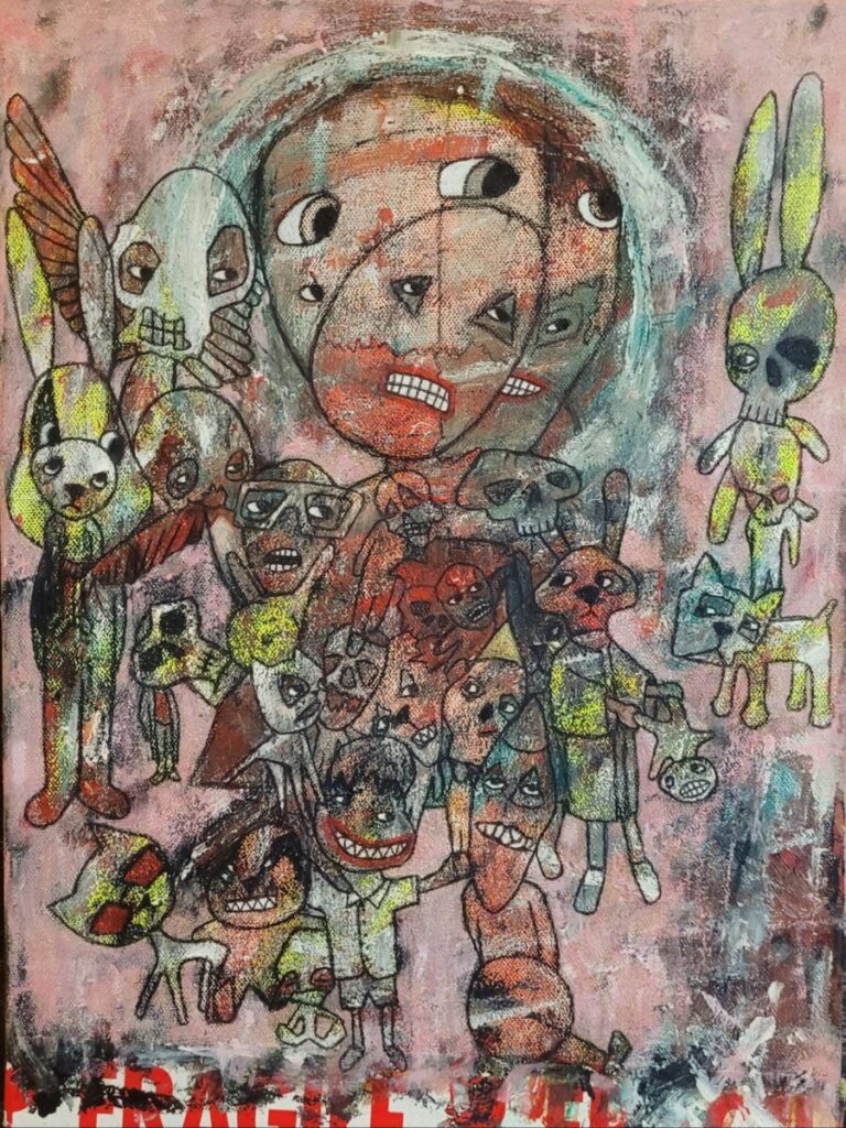 Artwork by artist Sam Luff, exhibited at Domio Gallery.