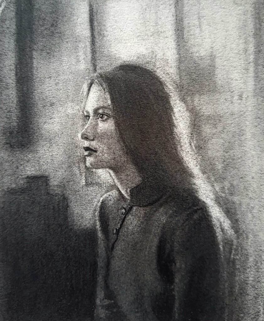 Artwork by artist Amely Debnath, exhibited at Domio Gallery.