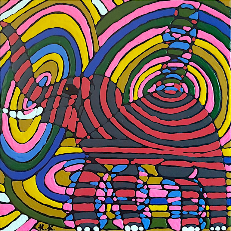 Artwork by artist Nike Kama, exhibited at Domio Gallery.