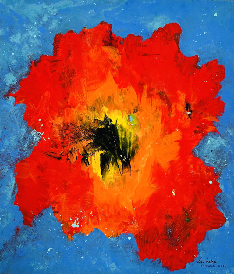 Cosmic Flame, 2024. by Lori Leska, exhibited at Domio Gallery.
