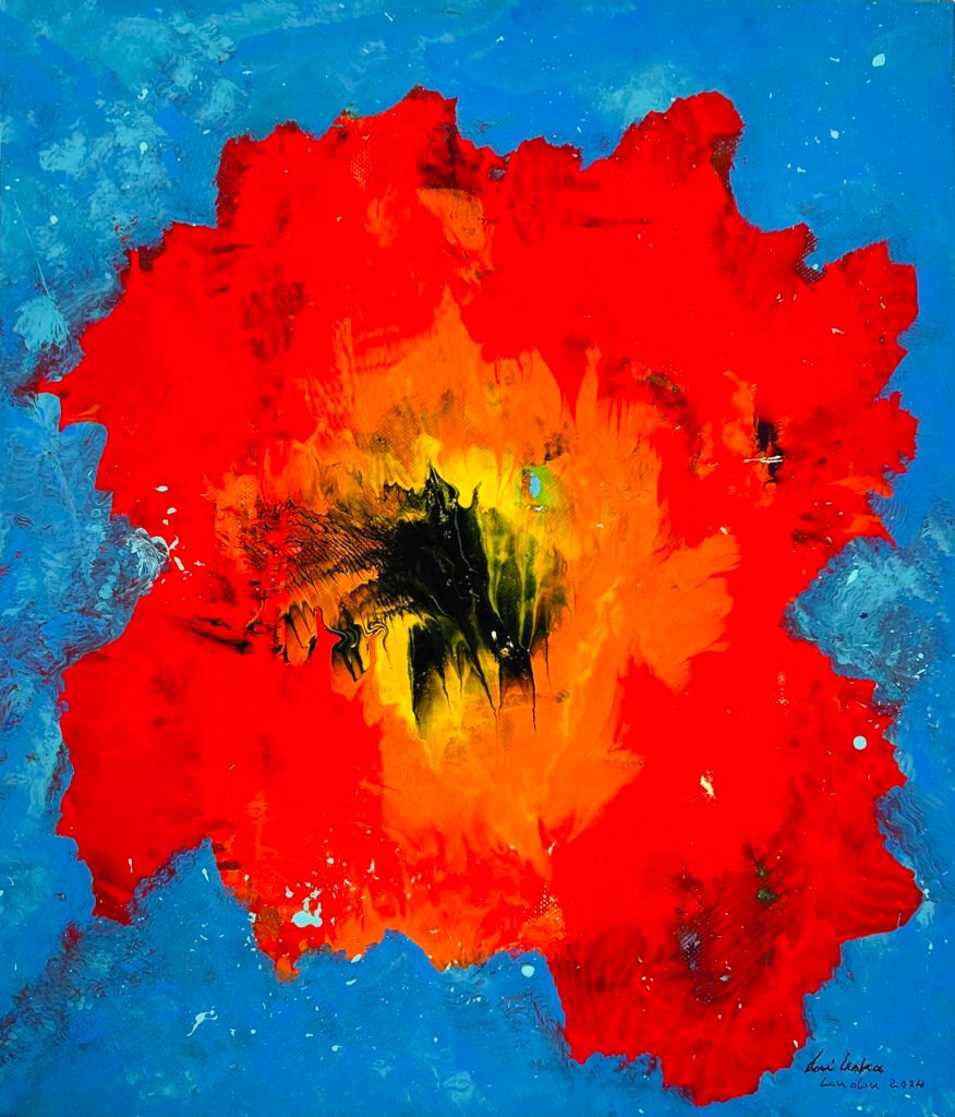 Cosmic Flame, 2024. by Lori Leska, exhibited at Domio Gallery.