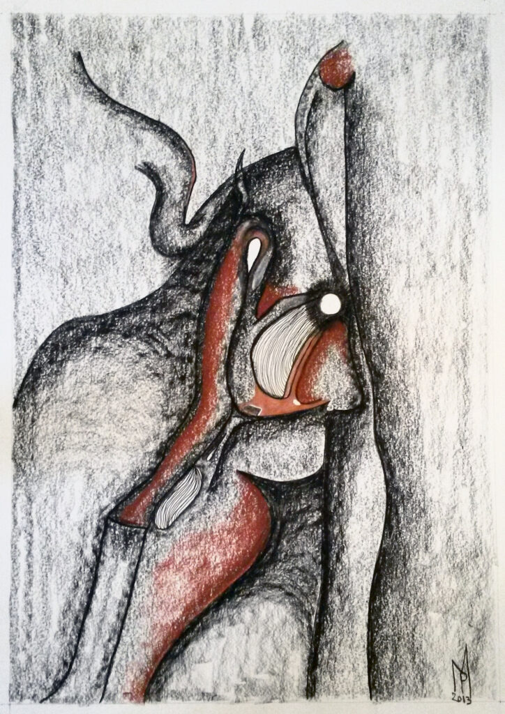 Crying at the Wall of Never Ever Peace, 2013. by Mark Pol, exhibited at Domio Gallery.