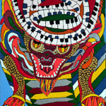 Dragon with a Hat, 2025. by Nike Kama, exhibited at Domio Gallery.