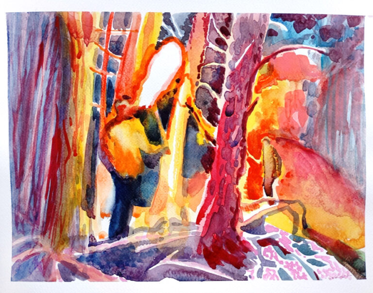 When He Was Left Alone in the Forest, 2025. by Vlad Yurashko, exhibited at Domio Gallery.