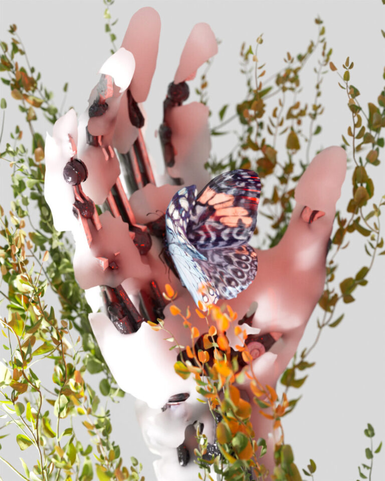 DELICATE.TOUCH_001A, 2025. by Miky.4K, exhibited at Domio Gallery.
