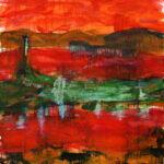 Sunset at the Sea, 2025. by Sara Cosulich, exhibited at Domio Gallery.