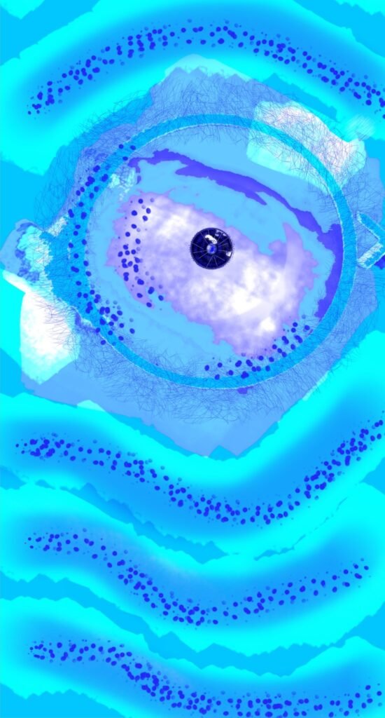 Cosmic Eye, 2025. by Marcella Cacucciolo (EllaMarc Lab), exhibited at Domio Gallery.