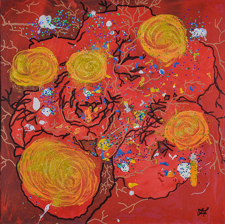 Bouquet Cosmique, 2025. by Gülen.Y, exhibited at Domio Gallery.