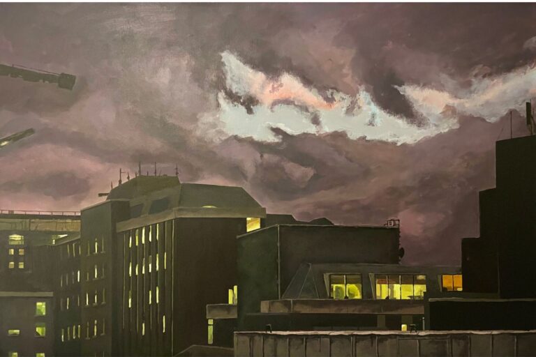 Dublin City Sky, 2025. by Joe O’Brien, exhibited at Domio Gallery.