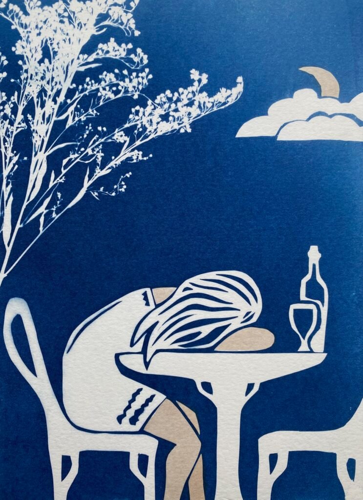 The Drunken Woman, 2025. by RainwoodGB, exhibited at Domio Gallery.