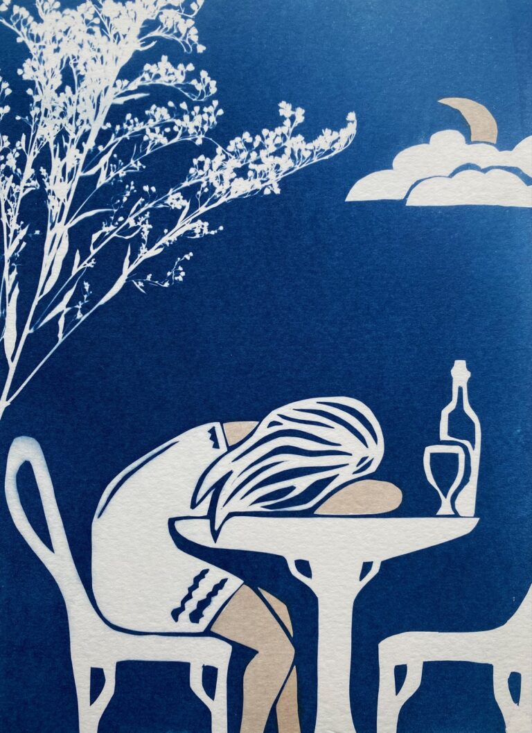 The Drunken Woman, 2025. by RainwoodGB, exhibited at Domio Gallery.