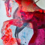 Abstract Harmony – Spirit of Women and Horse in Harmony, 2025. by Sonali Jain, exhibited at Domio Gallery.