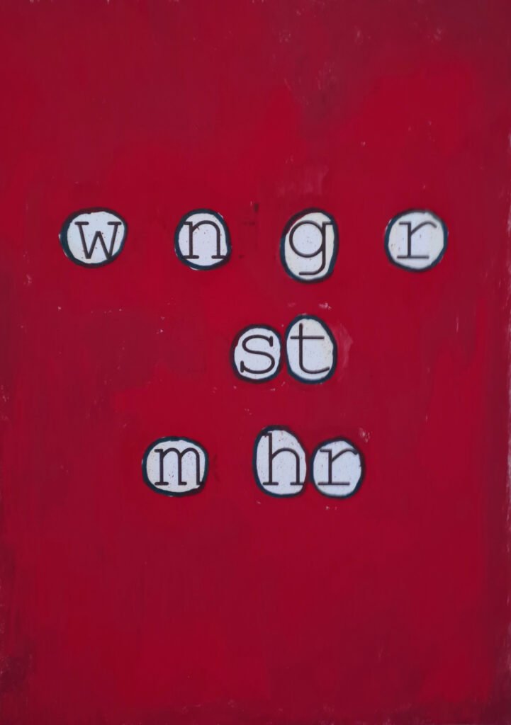 The Omission of the Vowels 2, 2023. by Markus Kohn, exhibited at Domio Gallery.