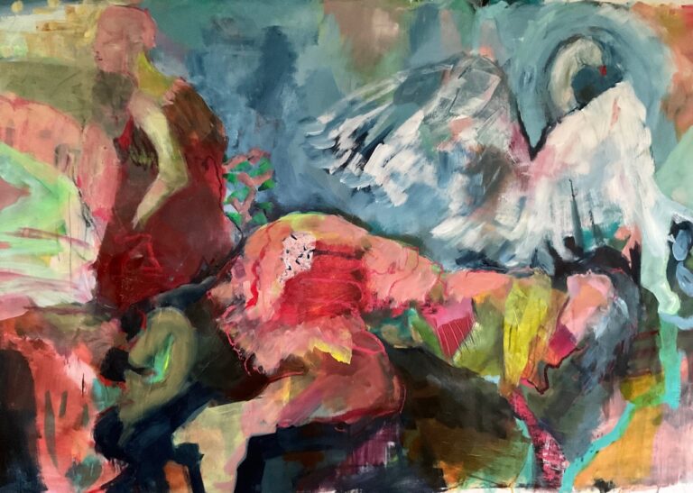 Between Flesh and Flight, 2025. by Yasemin Skrezka, exhibited at Domio Gallery.