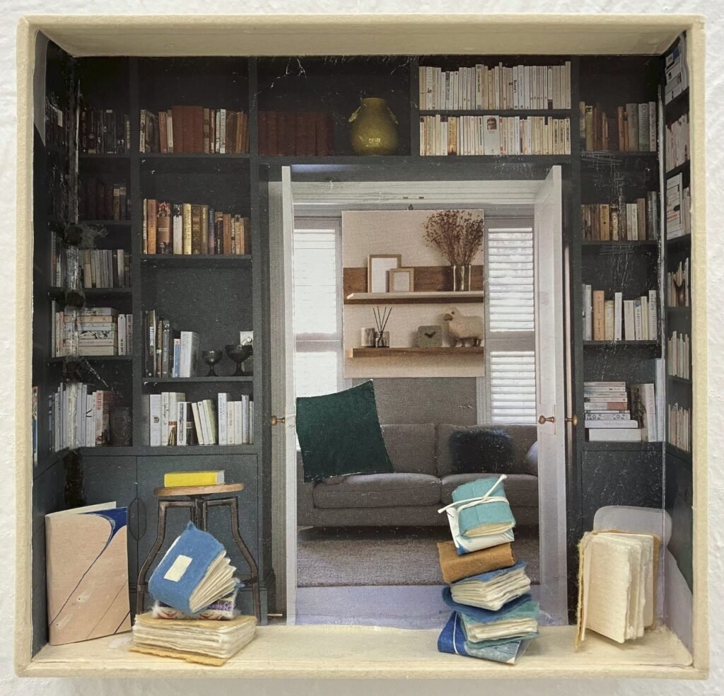 For Booklovers Only I, 2025. by Sabine Thornau, exhibited at Domio Gallery.