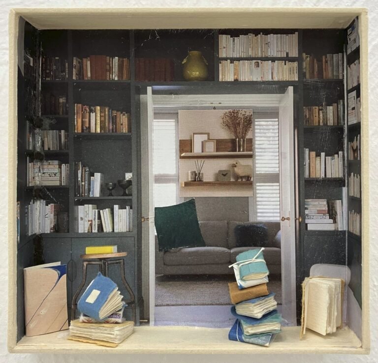 For Booklovers Only I, 2025. by Sabine Thornau, exhibited at Domio Gallery.