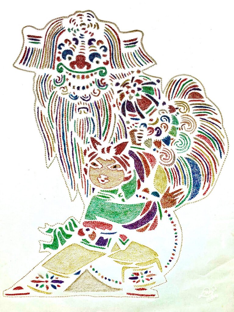 Chinese New Year Lion Dance, 2016. by Marietta Mei Mei Leung, exhibited at Domio Gallery.