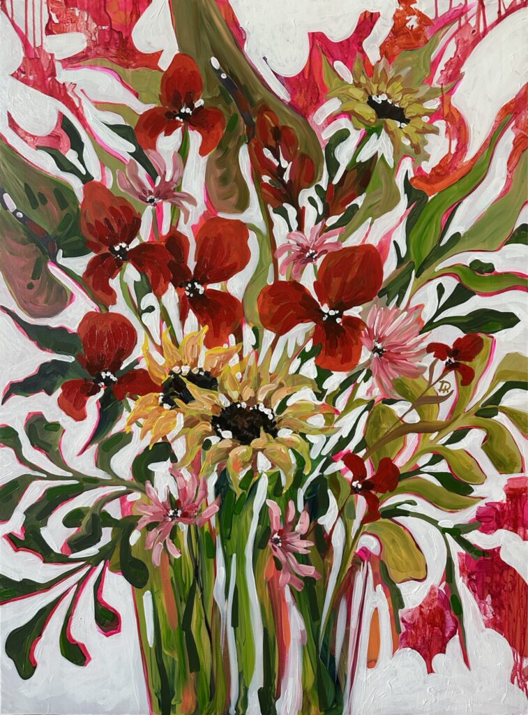 Floral Echoes of Spring, 2025. by Darina Komorowski, exhibited at Domio Gallery.