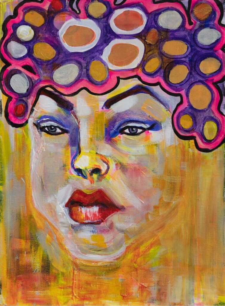 Art face, 2025. by Lucie Blažek Lexová, exhibited at Domio Gallery.