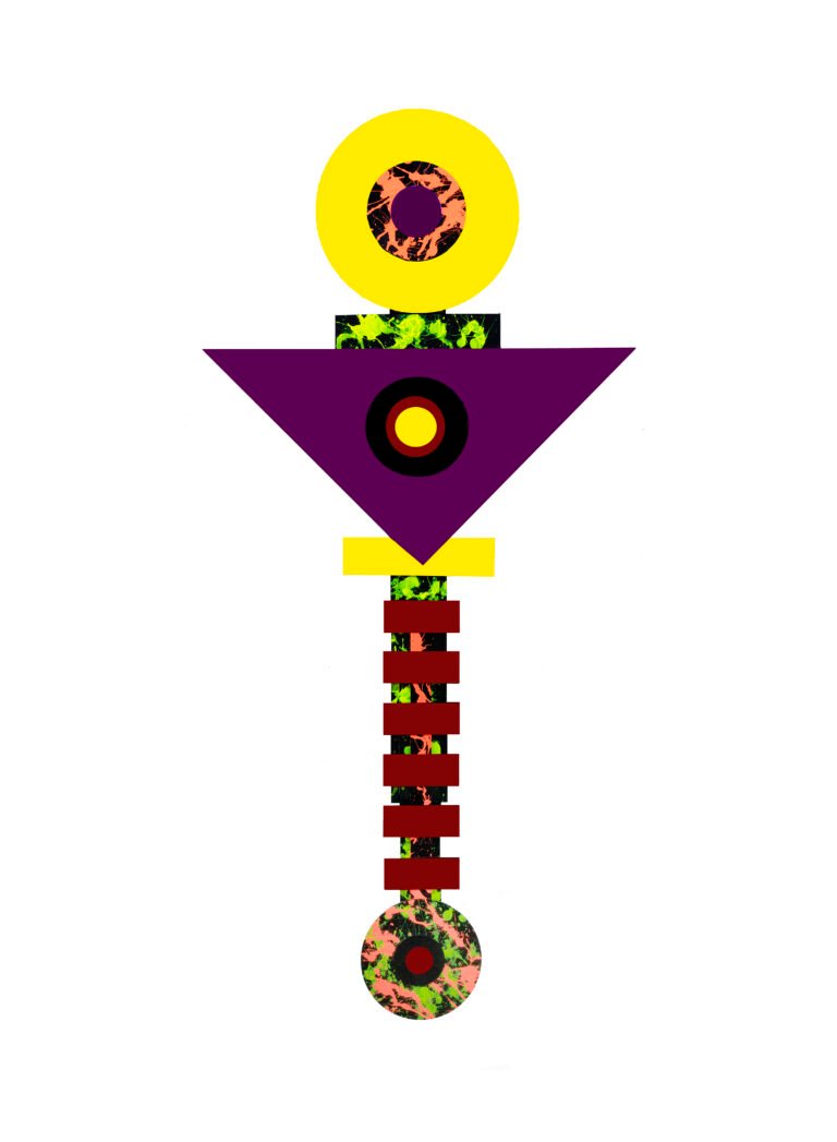 BRIGHT SERAPHIM, 2022, ACRYLIC, 67" X 30", $9000. by Ken Beckles, exhibited at Domio Gallery.