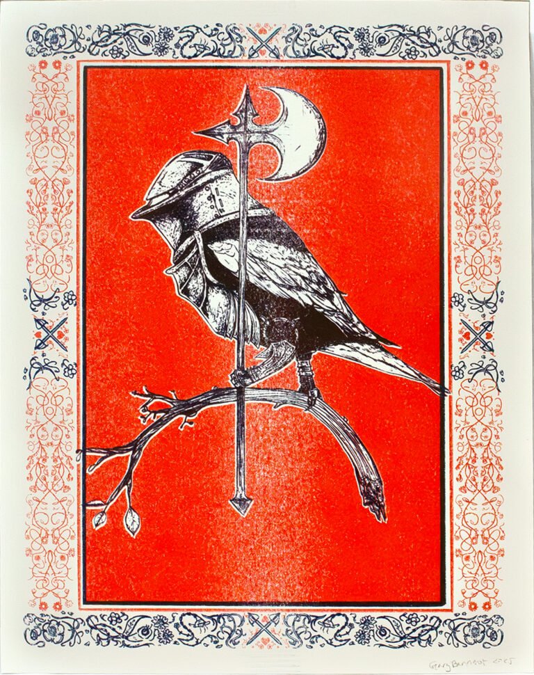 Sir Nicholas, 2025, risograph and procreate, 8. by Gary Bannerot, exhibited at Domio Gallery.