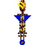 CONGOLESE, 2025, ACRYLIC, 74" X 28", $9000. by Ken Beckles, exhibited at Domio Gallery.