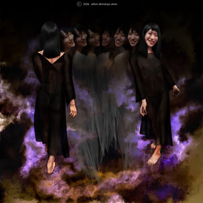 and then she smiles... - 2026. by Ailton Demarqui Alves, exhibited at Domio Gallery.