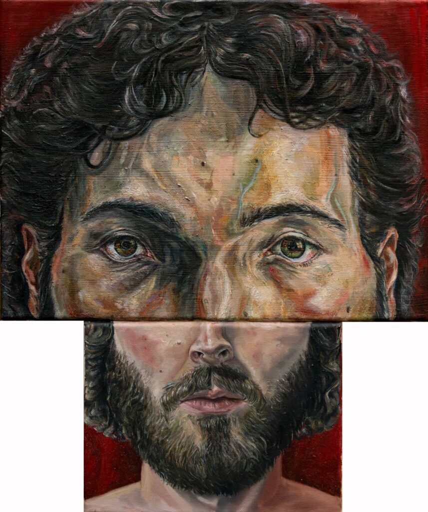 Exquisite Corpse, Parts 1 & 2, 2024-2025. by Samuel Honey, exhibited at Domio Gallery.