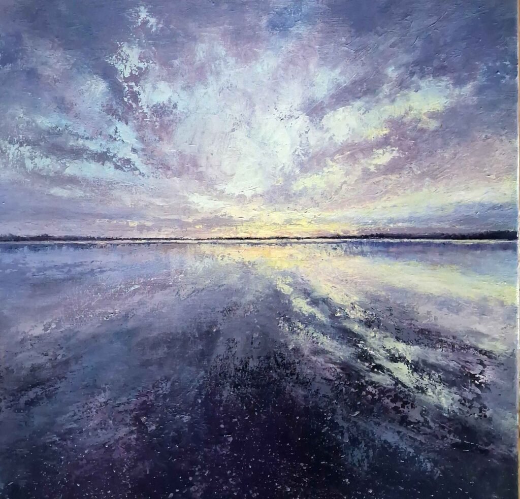 Dawn treads a path, 2025. by Alison Toft Davies, exhibited at Domio Gallery.