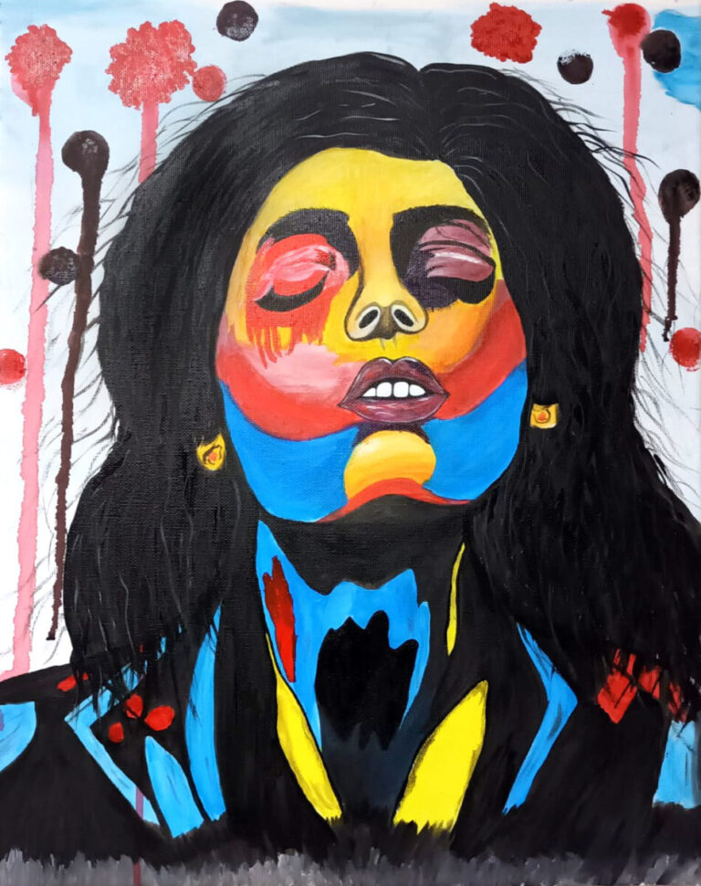 Silence speaks. by Flora Shazimani, exhibited at Domio Gallery.