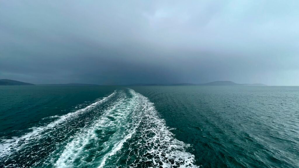 On the Ferry, 2022. by Brigitte B Burckhardt, exhibited at Domio Gallery.