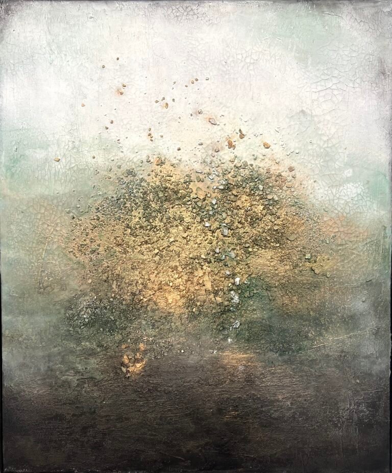 Break Out, 2025, Mixed Media, 120×100 cm by Petra Salzinger, exhibited at Domio Gallery.