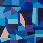 Harmónia v modrom (Harmony in blue), 2026. by Soňa Miškovičová, exhibited at Domio Gallery.