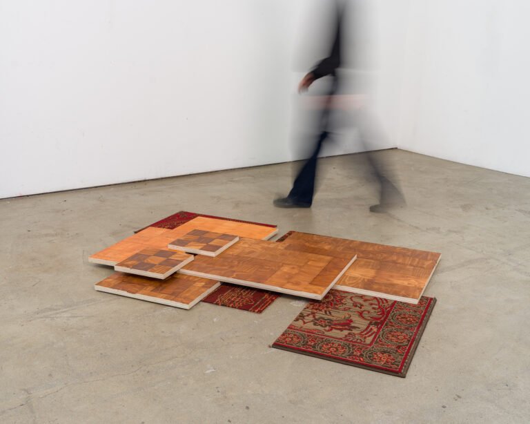 We Had a Persian Rug, 2026, Hand-stained plywood, 190 x 120 cm (modular) by Do Yeop Kwon, exhibited at Domio Gallery.