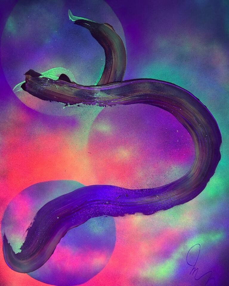 The Perfect Golden Circle Phase 1 : THE CLAW OF THE DRAGON, 2025, Acrylic on canvas, 5000€ by Marc Noël Avatar, exhibited at Domio Gallery.