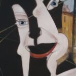 Kirsty Bushell as Juliet with umbrella, 2026. by Tim Clarke, exhibited at Domio Gallery.
