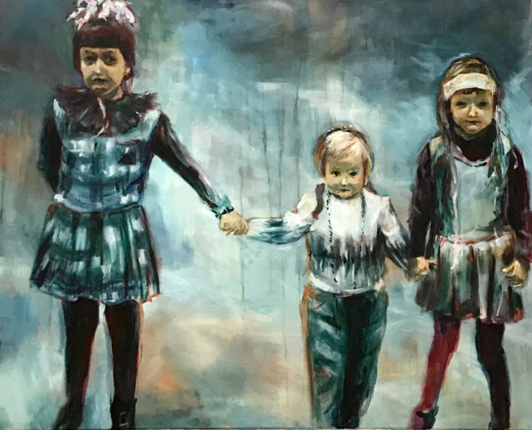 Drei Schwestern im Karneval, 2022. by Karin Schüler, exhibited at Domio Gallery.