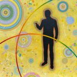 Man with Phone. by Scott McIntire, exhibited at Domio Gallery.