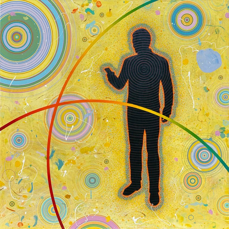 Man with Phone. by Scott McIntire, exhibited at Domio Gallery.